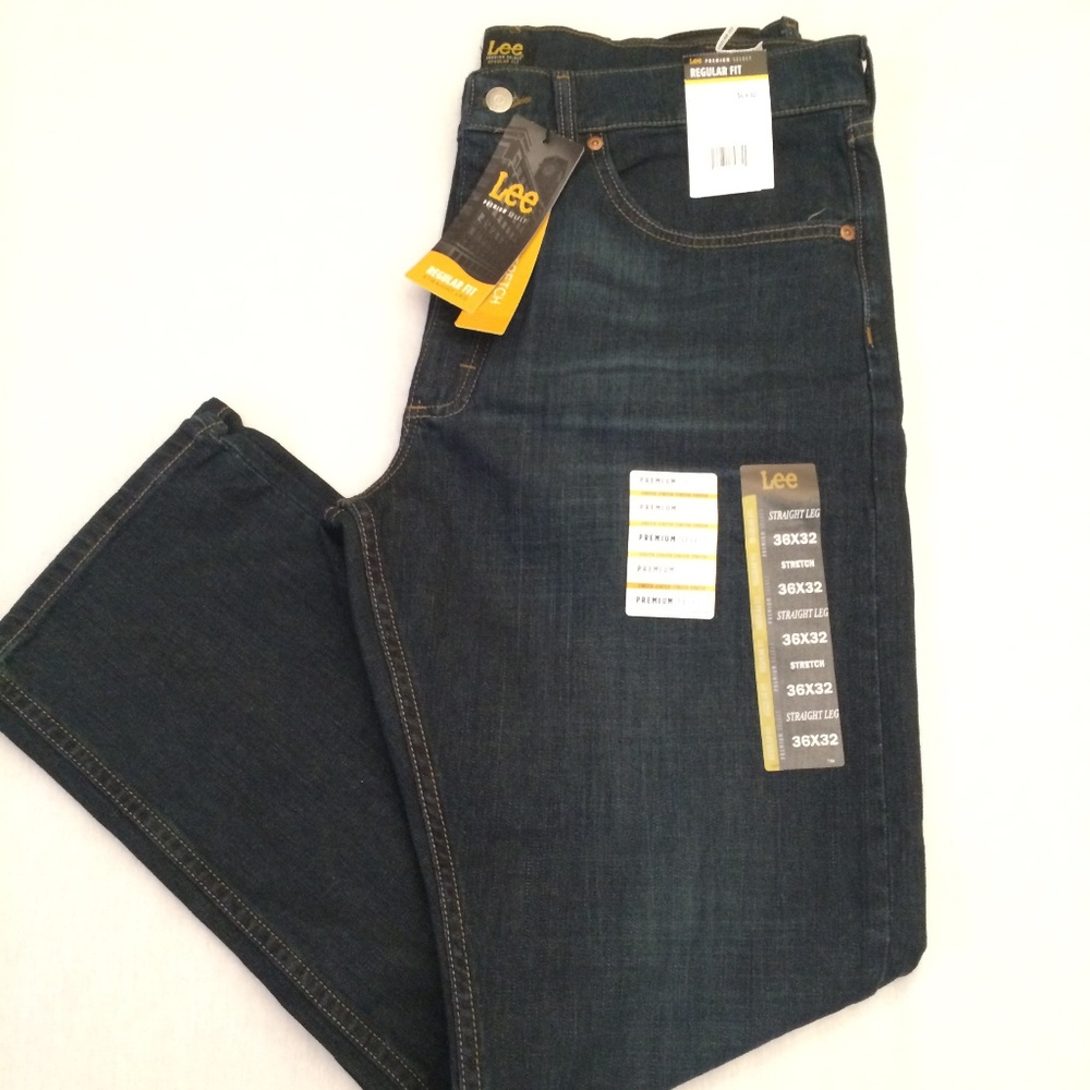 Lee Straight Leg Stretch Jeans 36x32
